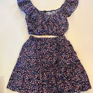 Aqua Bloomingdale’s 2 piece skirt(M) & crop top(L)